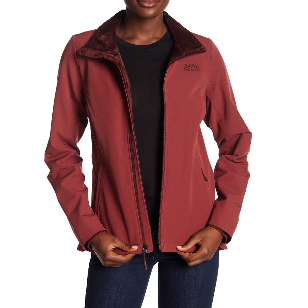 NWT The North Face Lisie Fleece Zip Water Repellent Jacket, Barolo Red, Medium